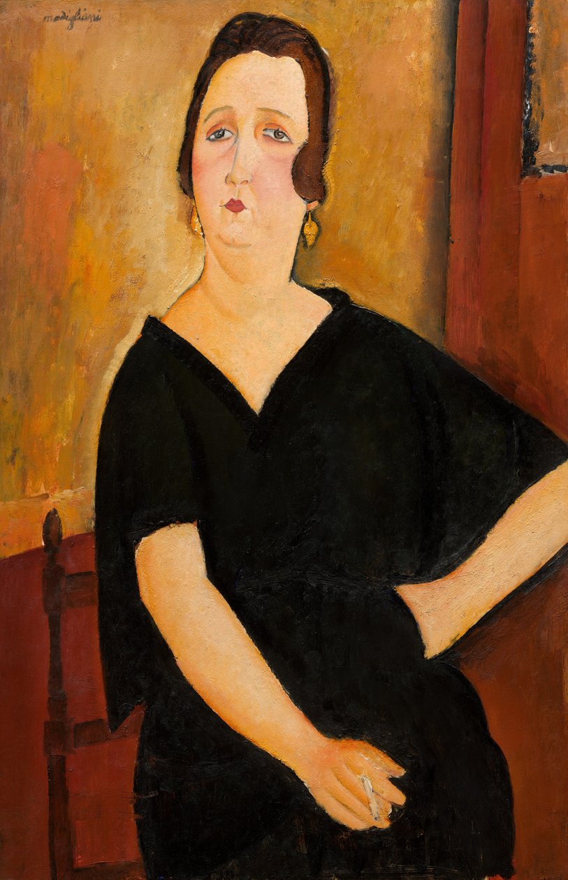 Madame Amedee Mulher com Cigarro, 1918. de Amedeo Modigliani