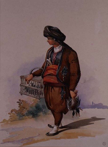 Um Vendedor de Pato, c.1855 de Amadeo Preziosi