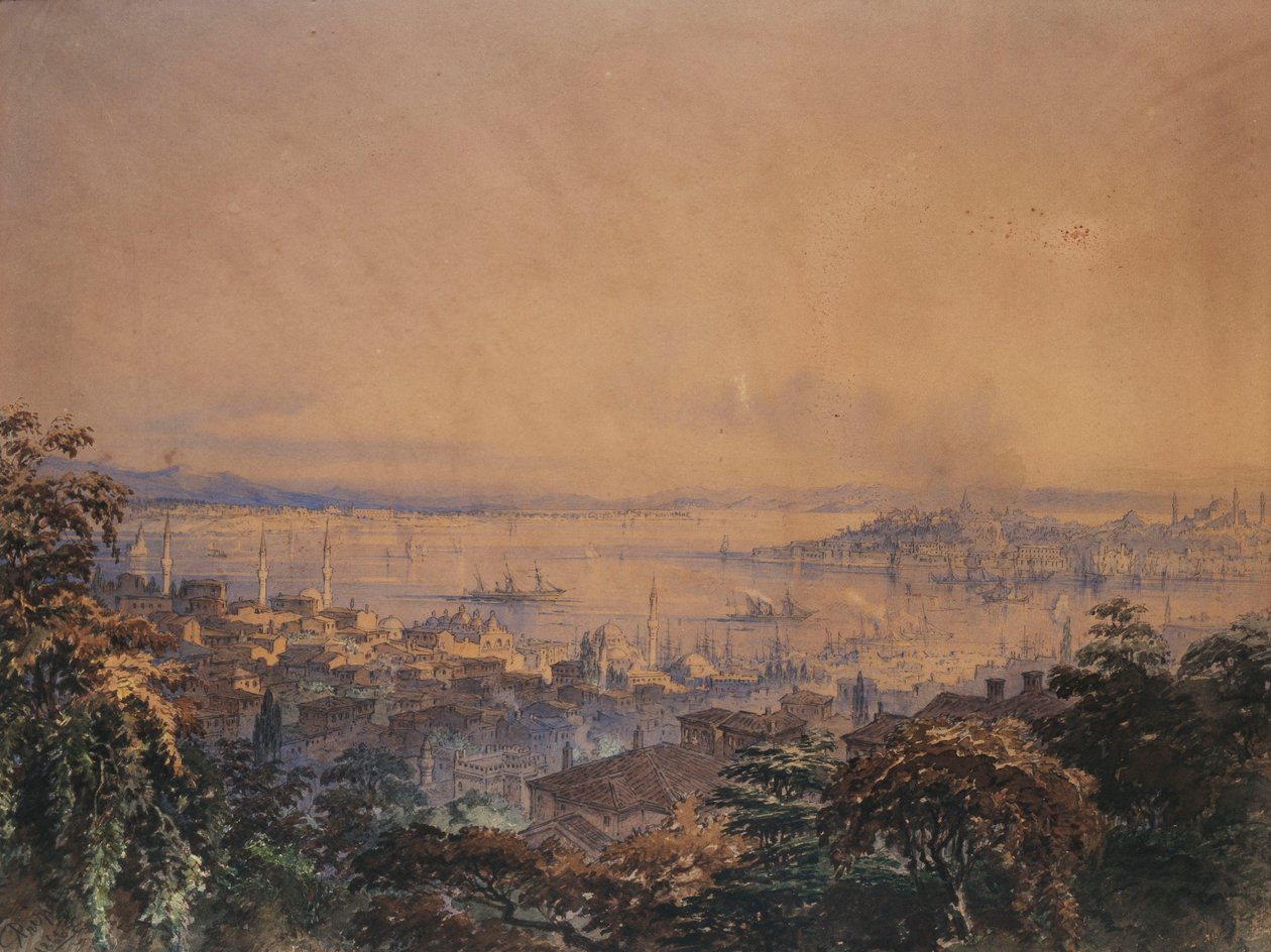 Uma visão de Constantinopla, 1866 de Amadeo Preziosi