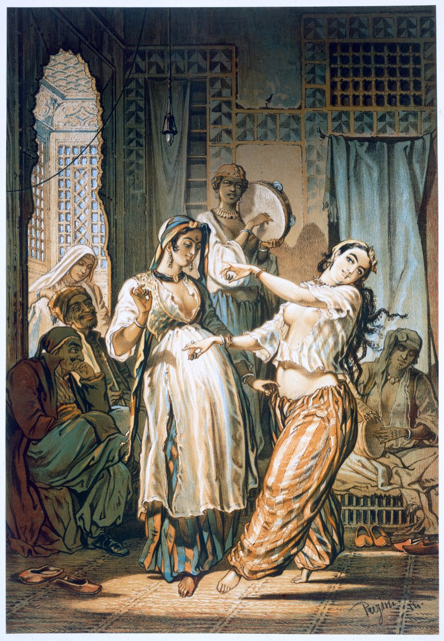 Dançarina do ventre egípcia, Cairo, 1862 de Amadeo Preziosi