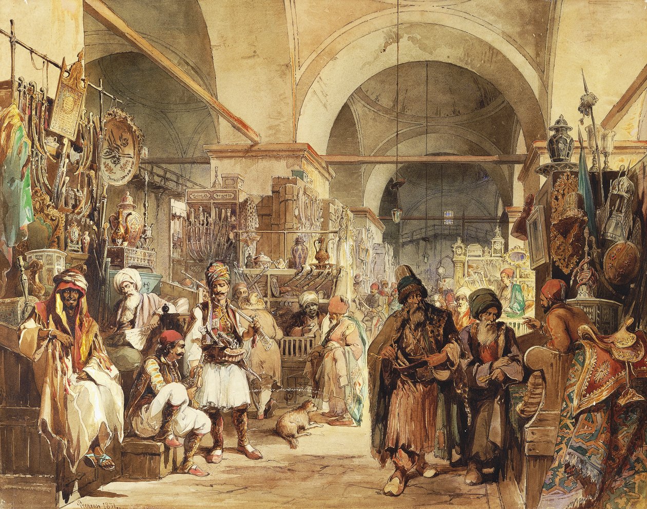 No bazar, 1854 de Amadeo Preziosi