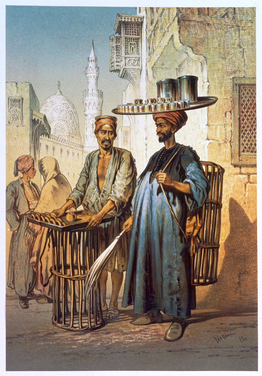 O vendedor de chá, 1862 de Amadeo Preziosi