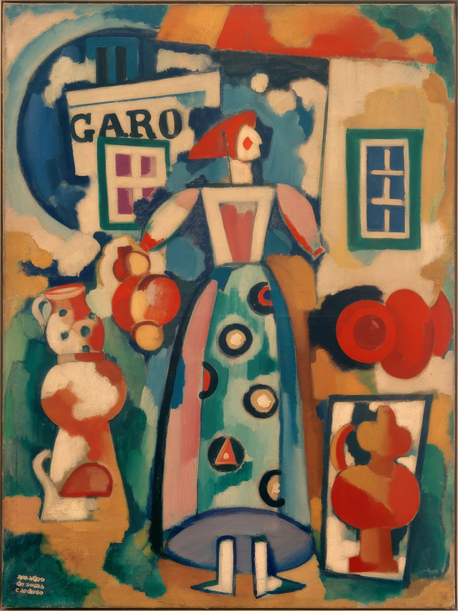 Canção popular - O russo e o figaro de Amadeo de Souza Cardoso