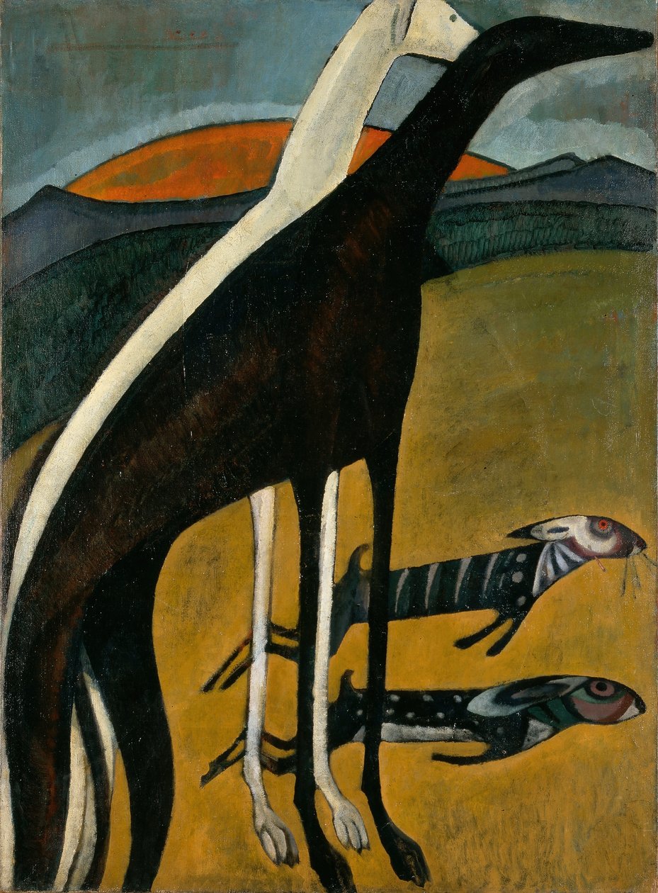 Galgos, c.1911 (óleo sobre tela) de Amadeu de Souza Cardoso