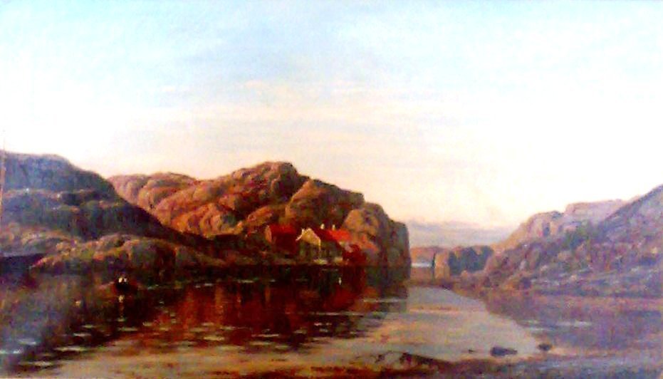 Manhã, em, Ny-Hellesund, manhã, em, Ny, Hellesund, sulista, noruega de Amaldus Nielsen