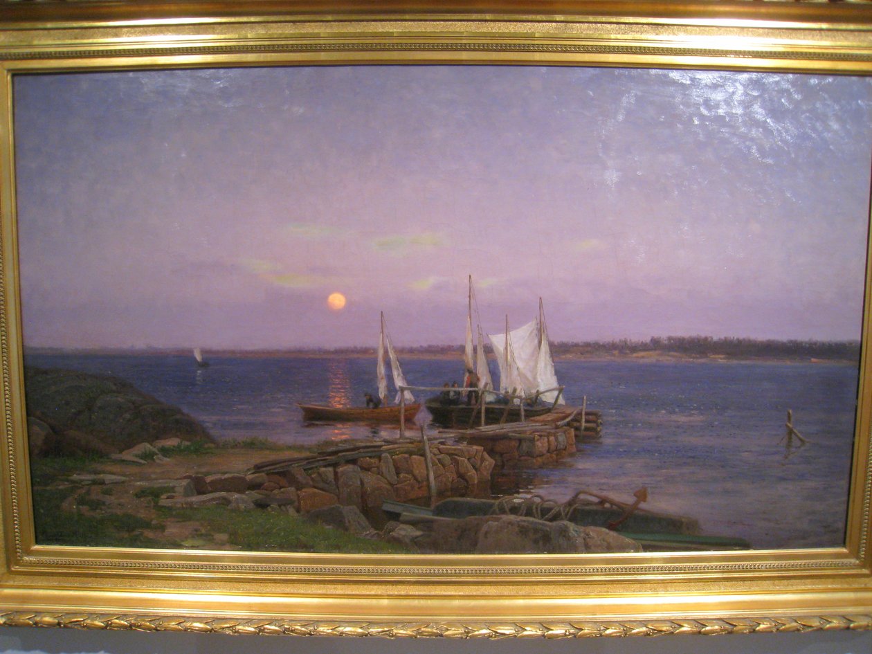 Noite de verão por ArisholmenSummer night at Arisholmen de Amaldus Nielsen