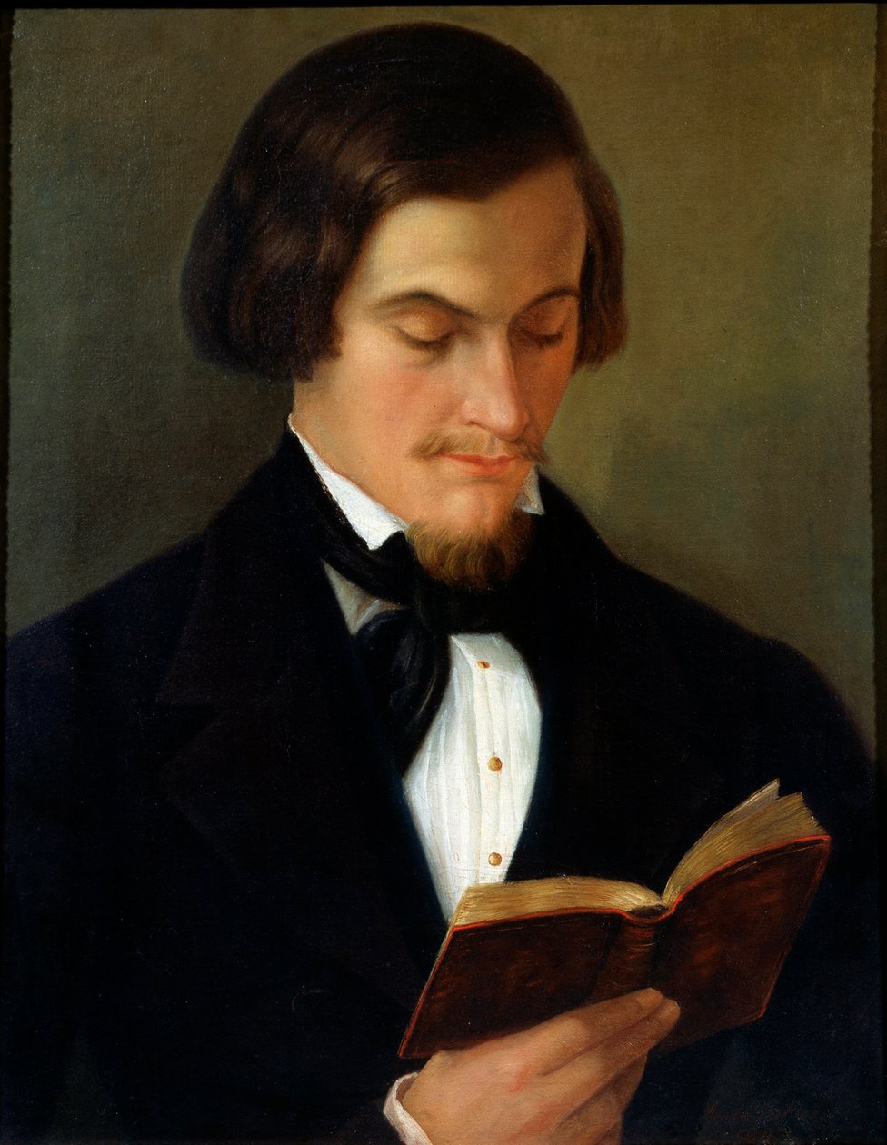 Retrato do poeta Heinrich Heine, 1842 de Amalia Keller