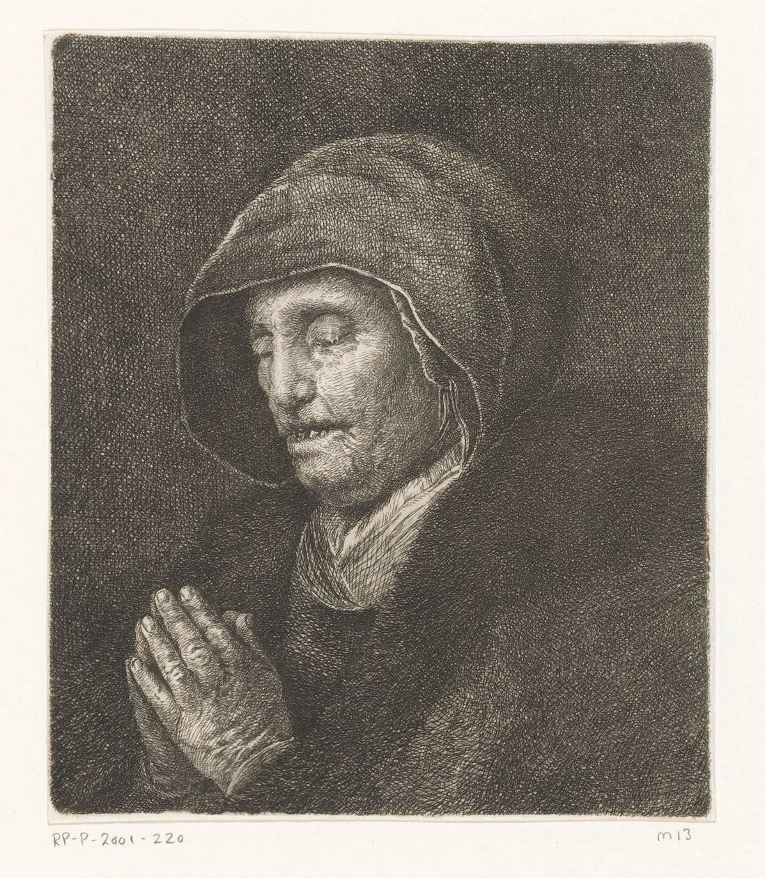 Velha Rezando (Mãe de Rembrandt) de Amalie Baader