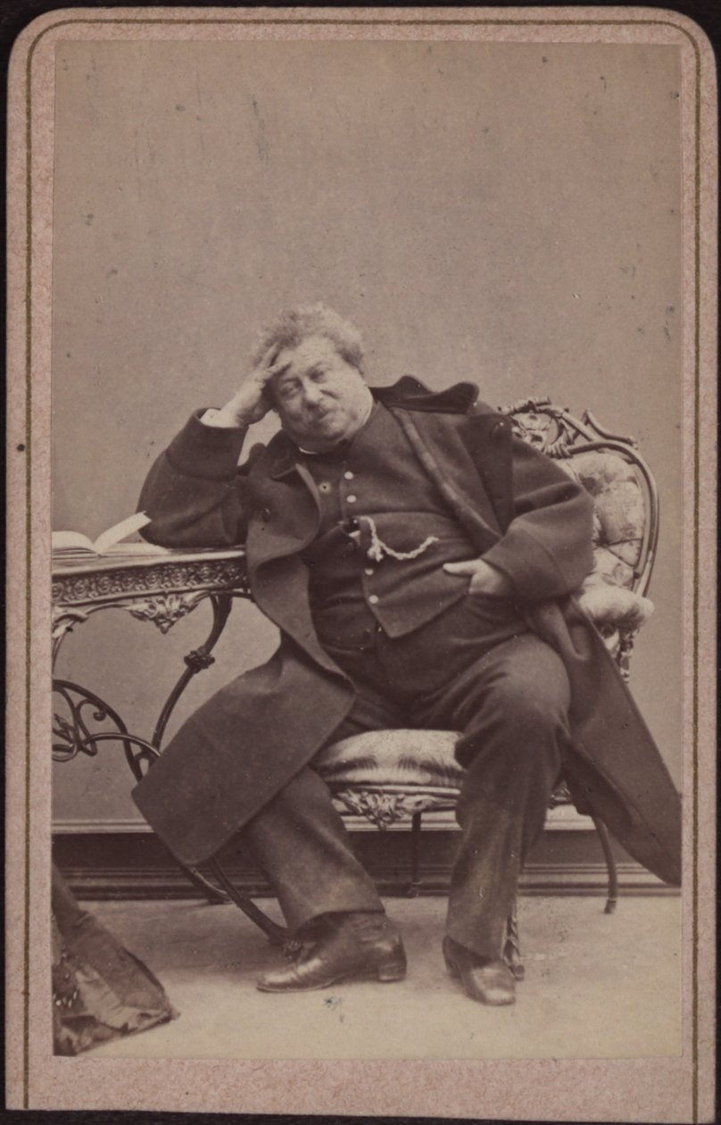 O autor Alexandre Dumas pai 1802-1870, ca 1868. de Amand Helm