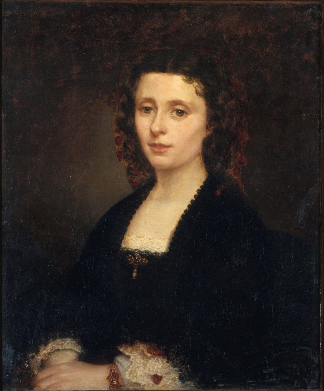 Retrato de Athenais Mialaret 1826-1899, 1855. de Amandine Parrot
