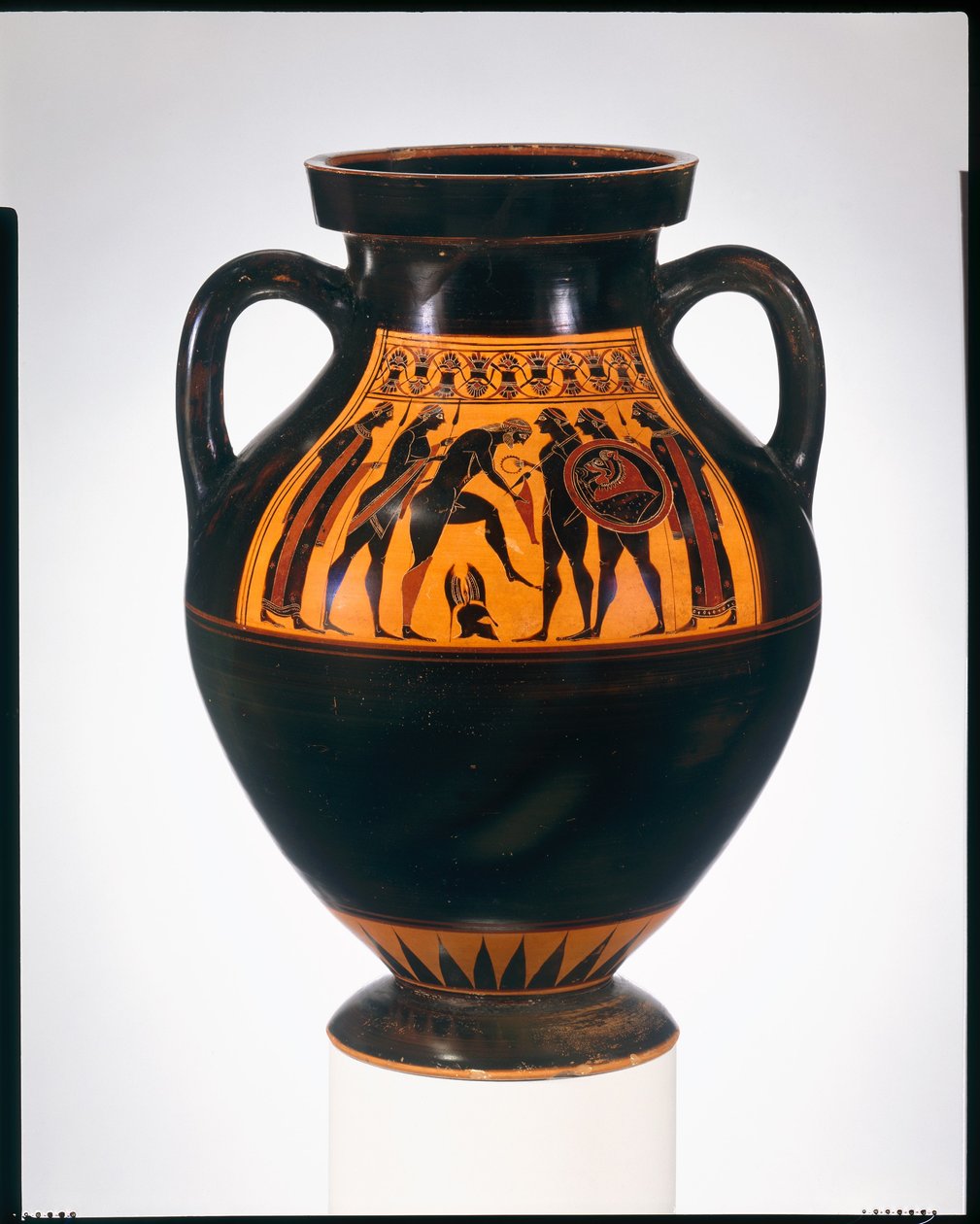 Ânfora (jarra), c.550 aC (terracota) de Amasis Painter