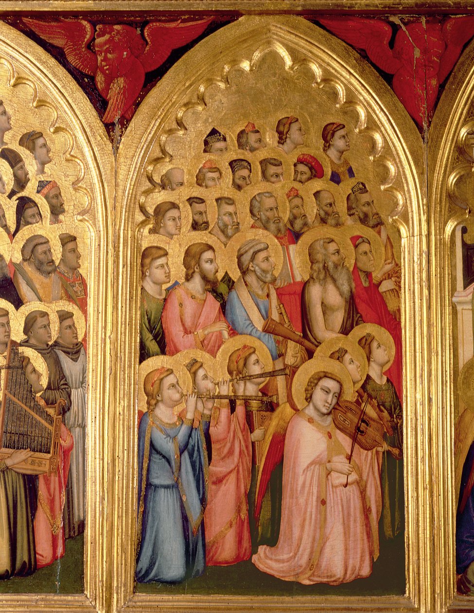 Anjos da Coroação do Políptico Virgem (painel da extrema esquerda) (ver também 66540-66551) de Ambrogio Bondone Giotto
