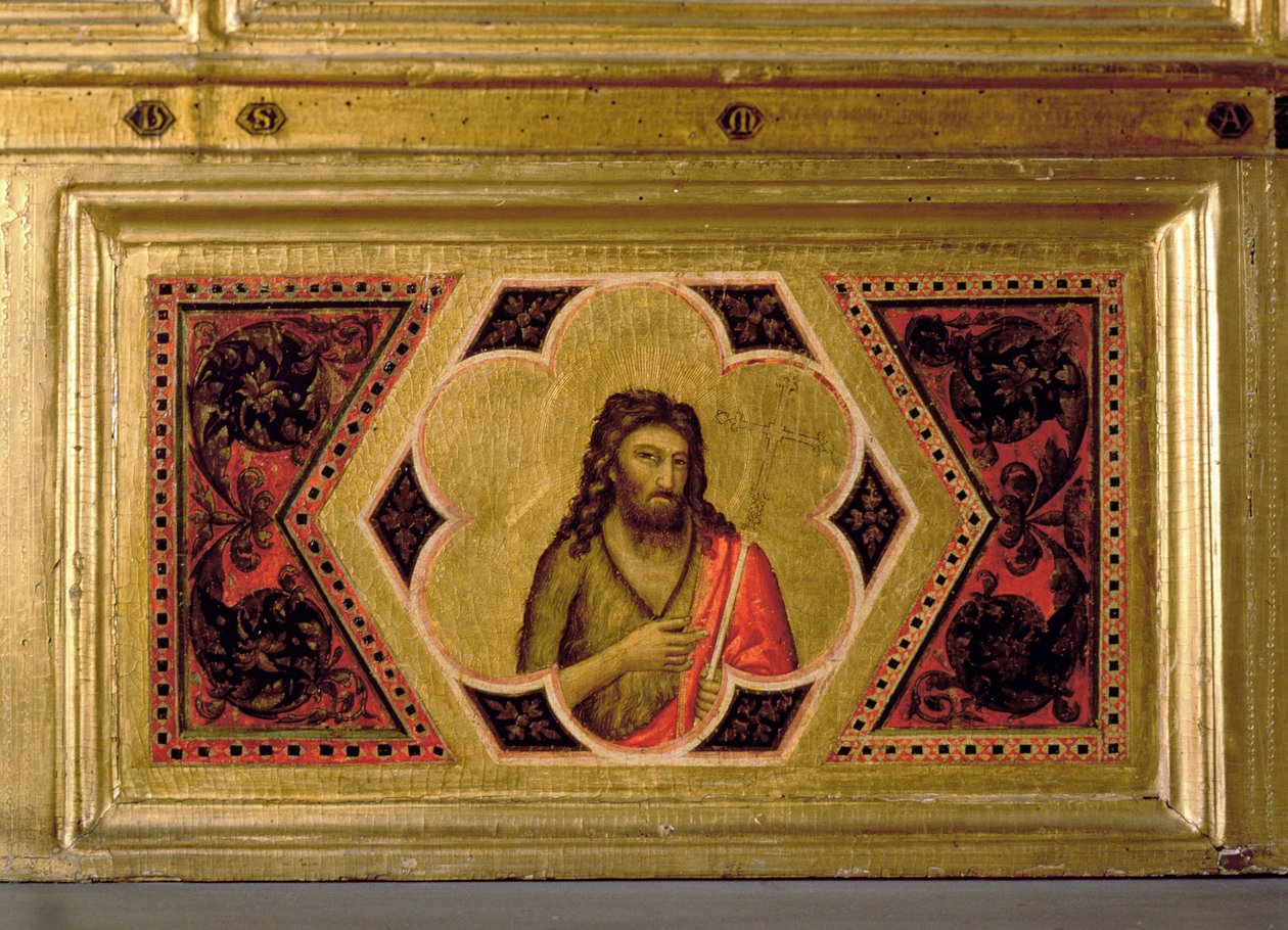 João Batista, da Coroação do Políptico Virginal (predella do meio esquerdo) (ver também 66540-66551) de Ambrogio Bondone Giotto
