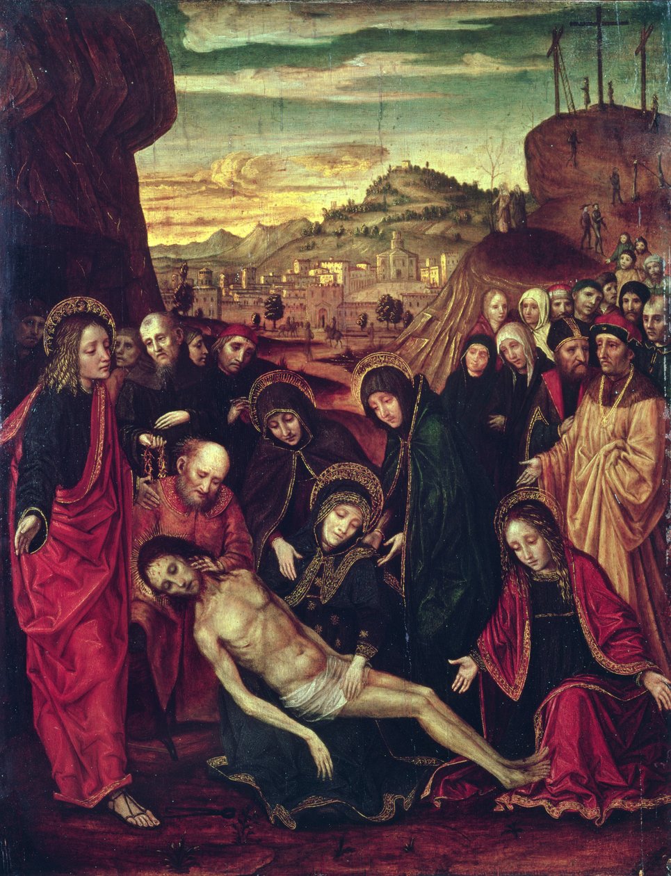 Lamentação do Cristo morto de Ambrogio Bergognone