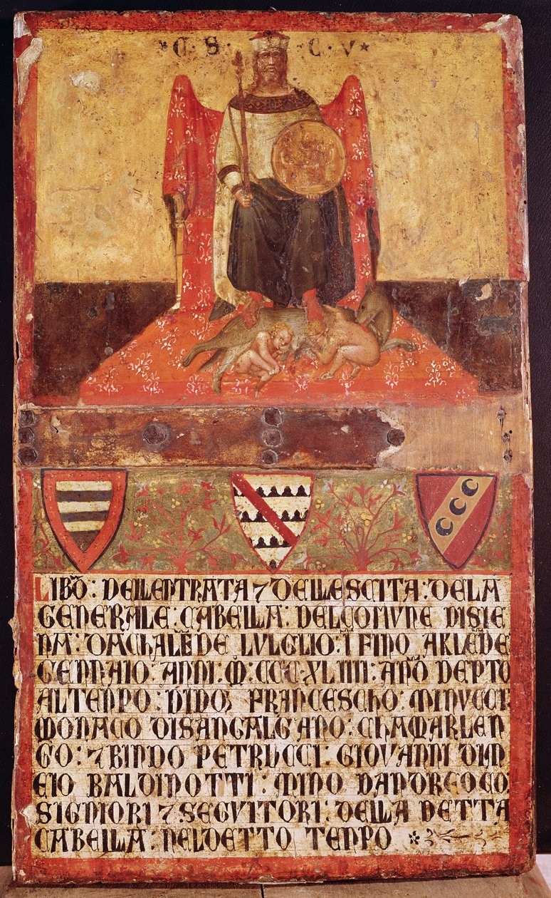 Biccherna do Bom Governo, 1344 (tempera no painel) de Ambrogio Lorenzetti