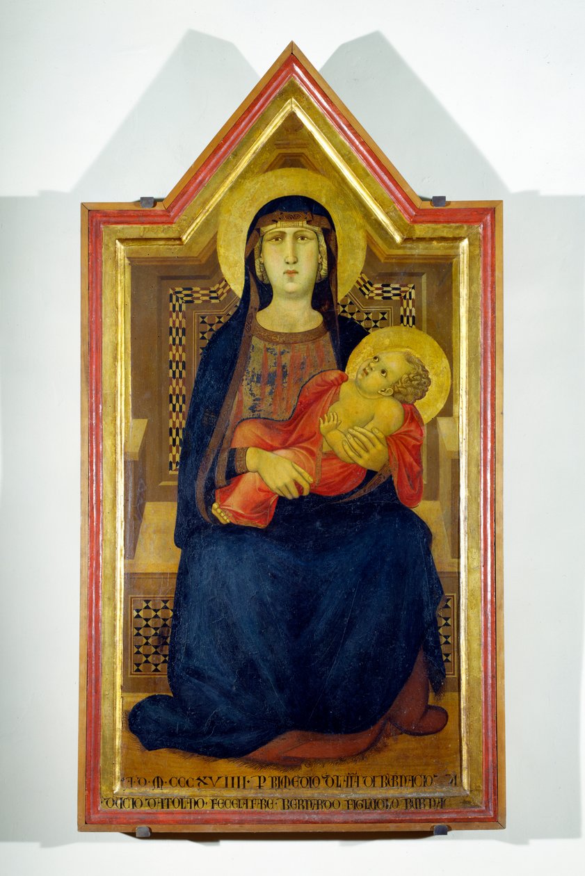 Madonna and Child (tempera no painel) de Ambrogio Lorenzetti