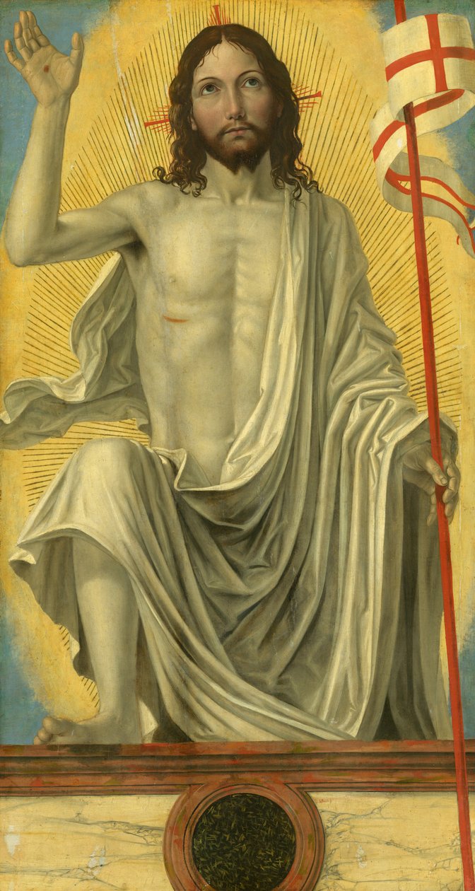 Cristo ressuscitado do túmulo, c. 1490. de Ambrogio Bergognone