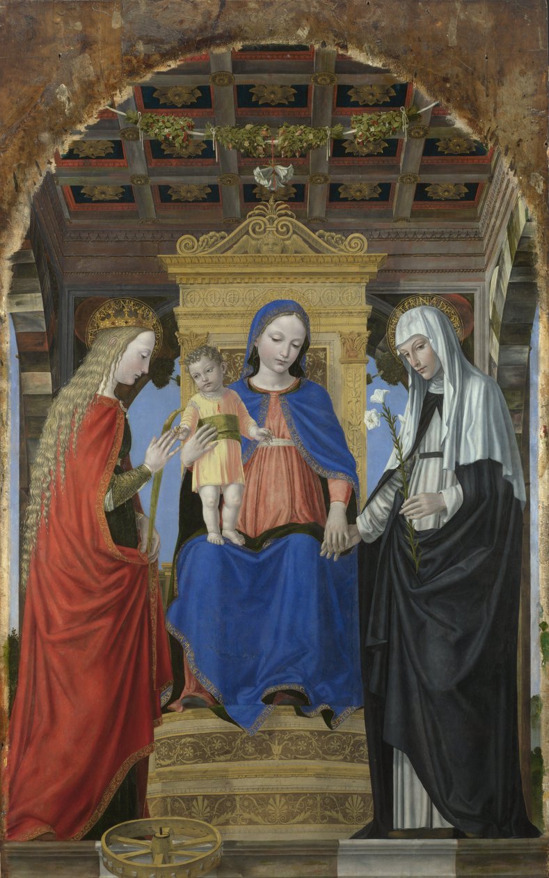 A Virgem e o Menino com os Santos de Ambrogio Bergognone
