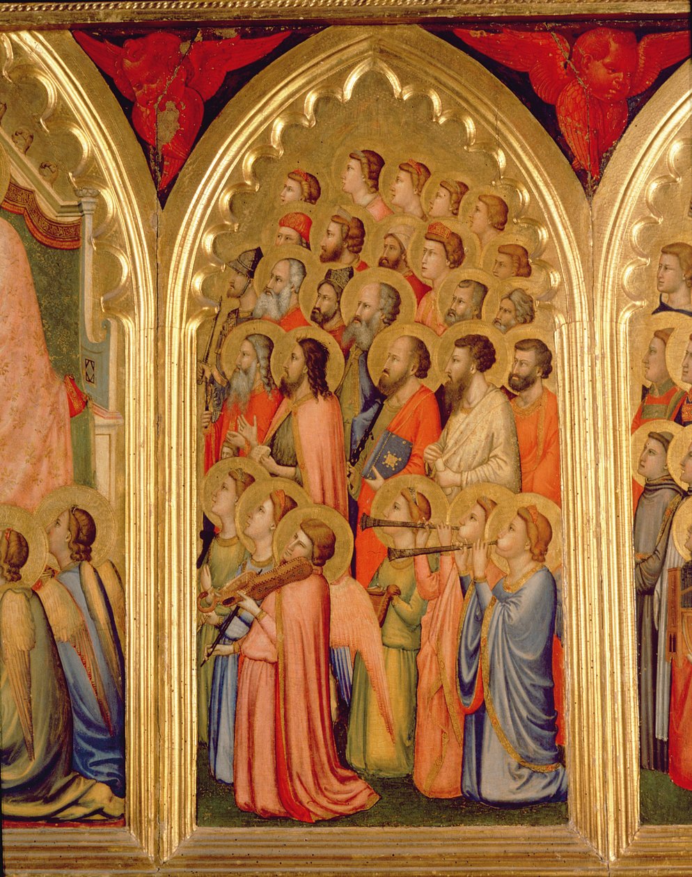 Coroação do Polyptych Virgem (painel do meio da direita) (ver também 66540-66551) de Ambrogio Bondone Giotto