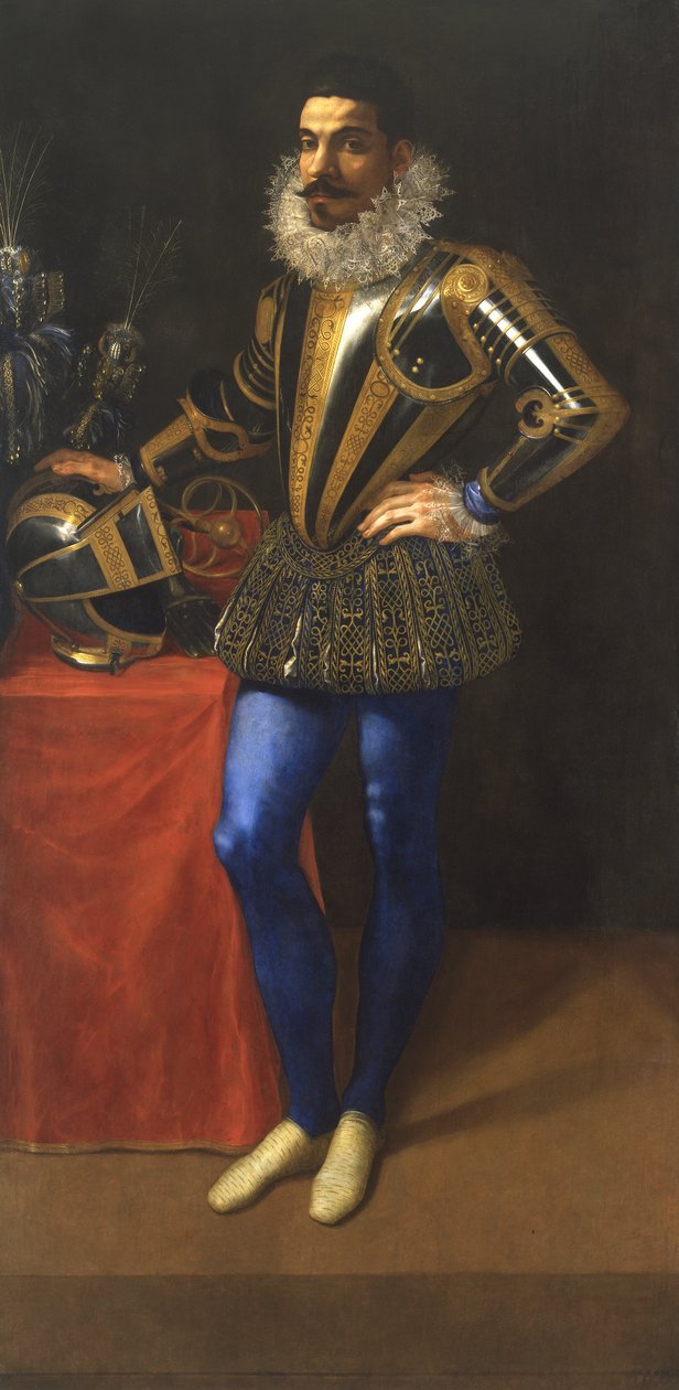Retrato de Lucio Foppa, c.1590 (óleo sobre painel) de Ambrogio Giovanni Figino
