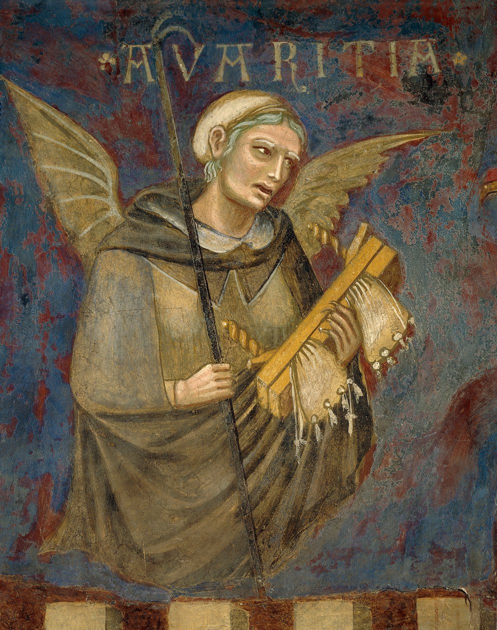 Alegoria de mau governo, detalhe de Alegorias de Bom e Mau Governo e seus efeitos na cidade e no campo de Ambrogio Lorenzetti