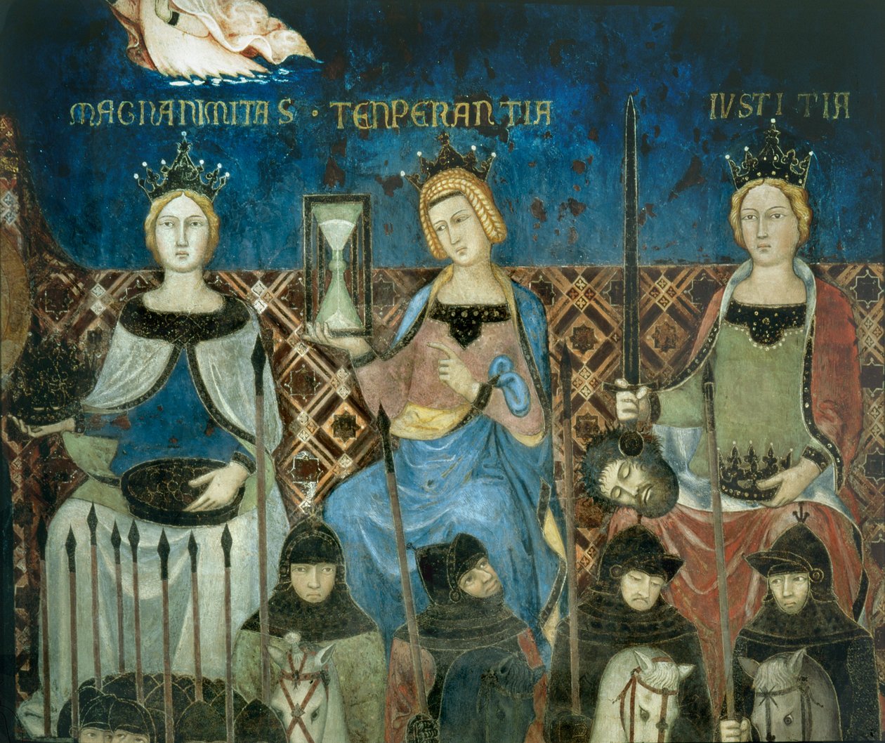 A alegoria do bom governo ... (pintura mural) de Ambrogio Lorenzetti