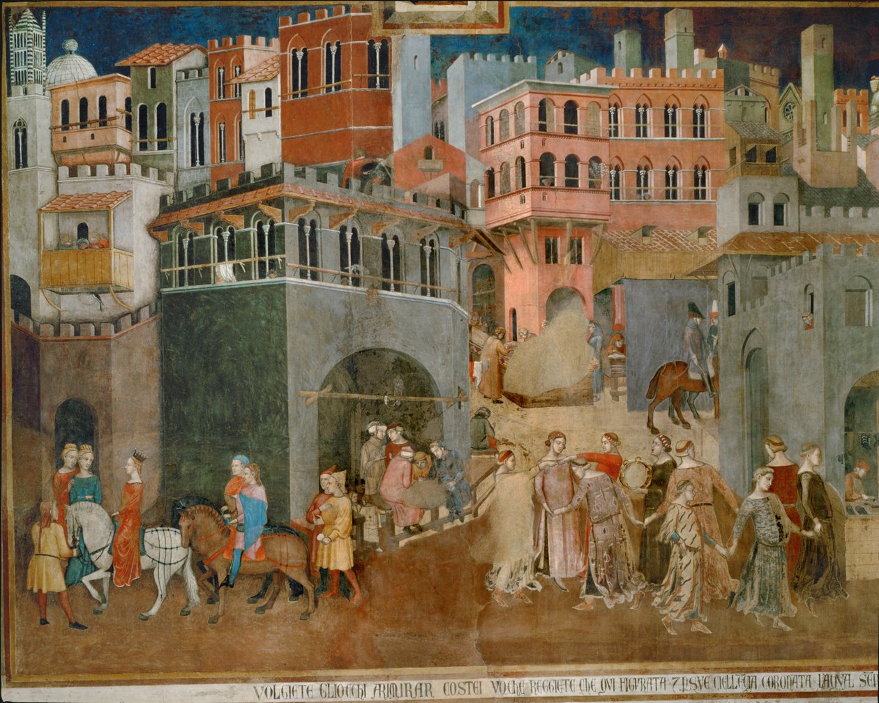 As bênçãos de um bom governo (fresco) de Ambrogio Lorenzetti
