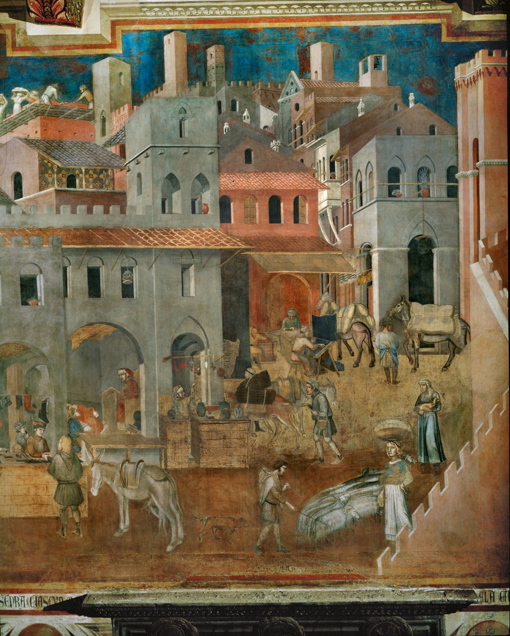 As bênçãos de um bom governo (fresco) de Ambrogio Lorenzetti