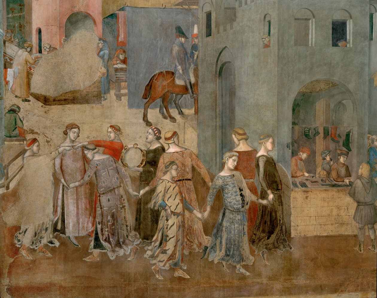 As bênçãos de um bom governo (fresco) de Ambrogio Lorenzetti