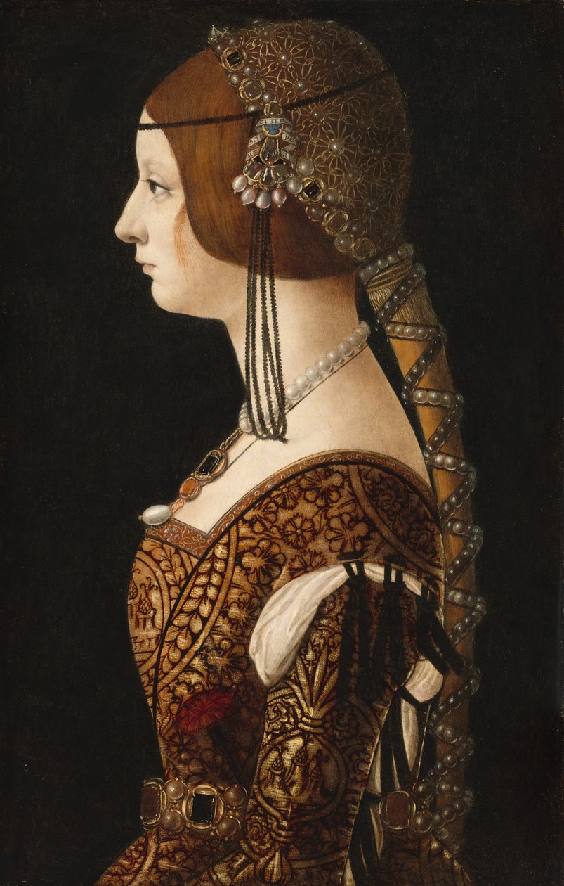 Bianca Maria Sforza, provavelmente 1493. de Ambrogio de Predis