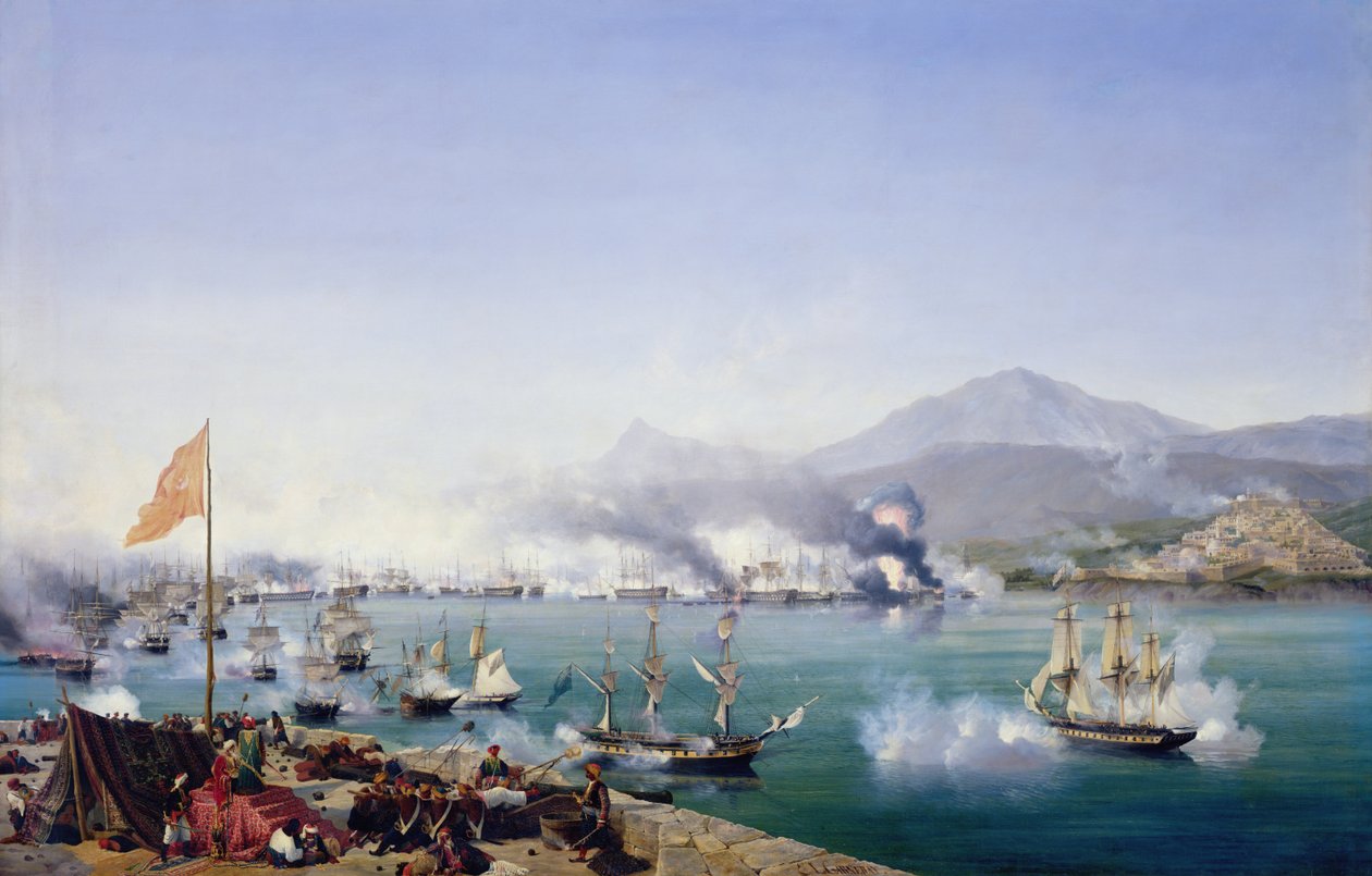 A Batalha de Navarino, 20 de outubro de 1827 de Ambroise Louis Garneray
