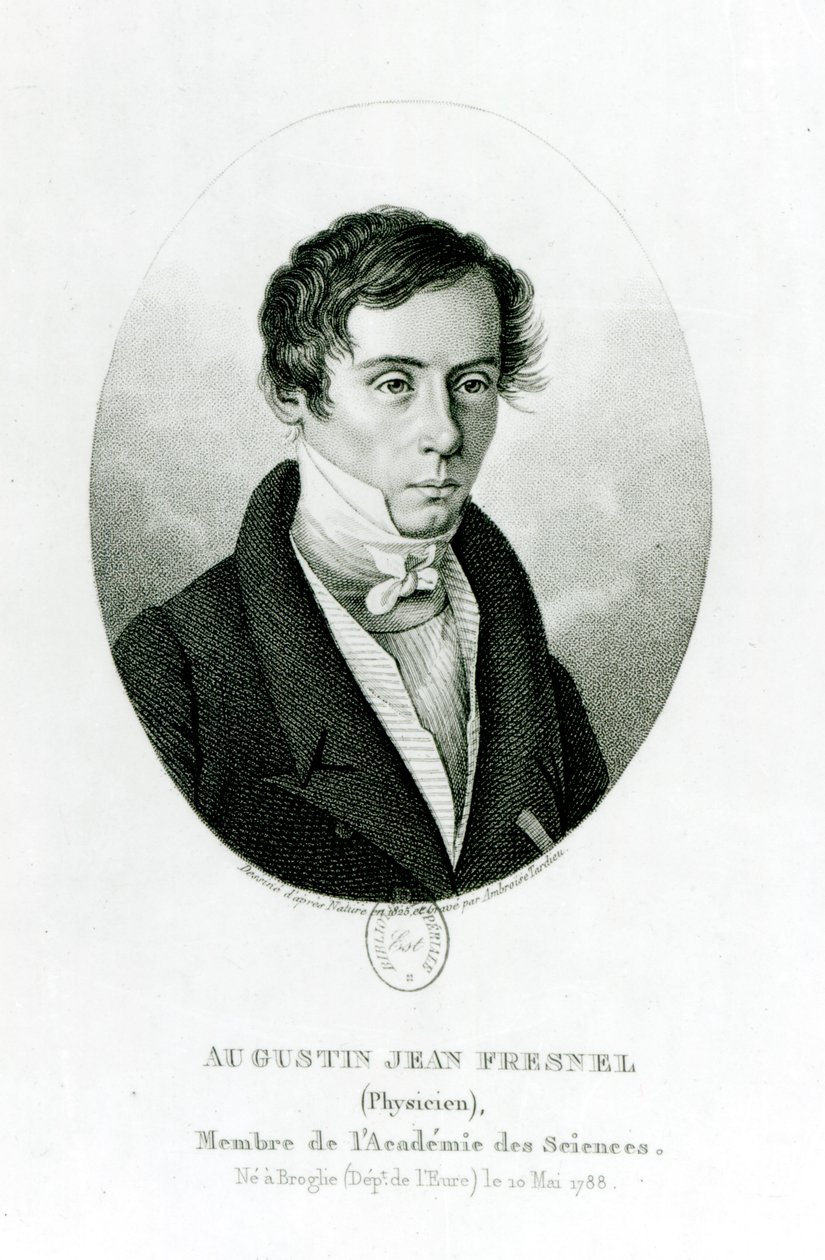 Augustin Jean Fresnel (1788-1827) 1825 de Ambroise Tardieu