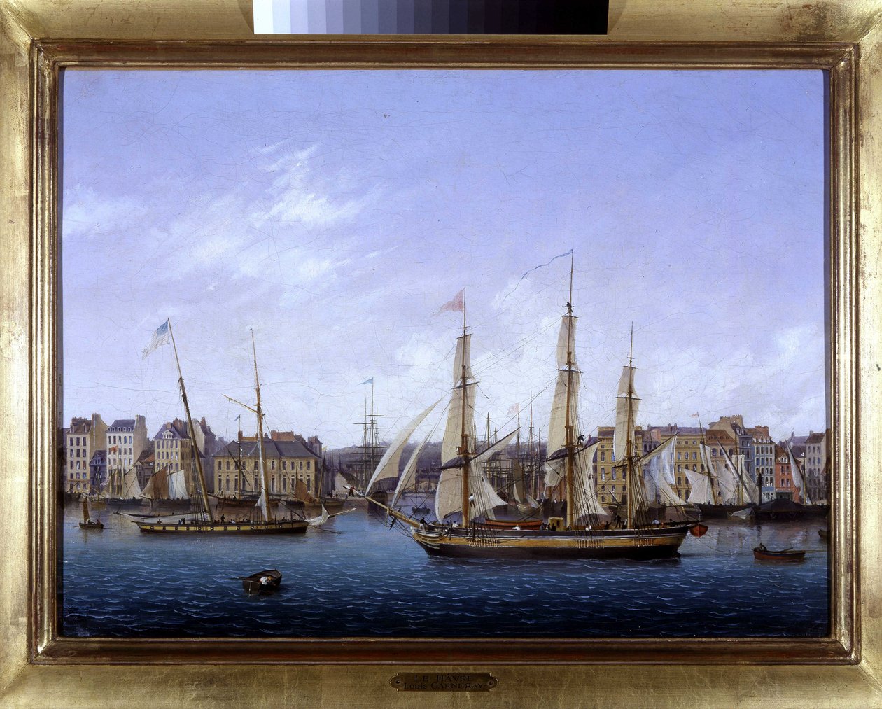 Le port du Havre, de Louis Garneray, sd. cerca de 1820, Oil on canvas, H. 0,330; L. 0,460. CCIP Coll. de Ambroise Louis Garneray