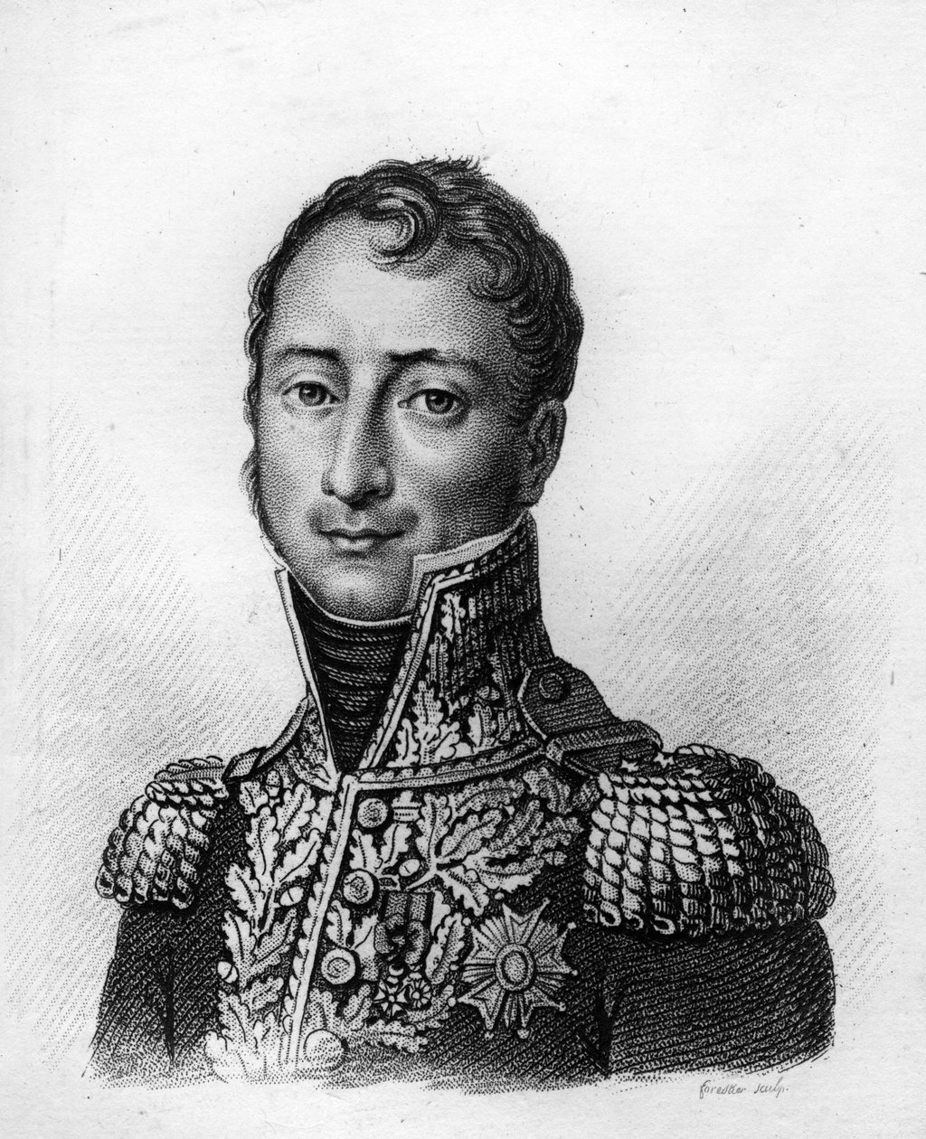 Auguste Jean Gabriel CAULAINCOURT (1777-1812) - em "Portraits of French generals following the victories and conquests of the French". Gravado por Ambroise Tardieu em 1818. Colecção Stella. de Ambroise Tardieu