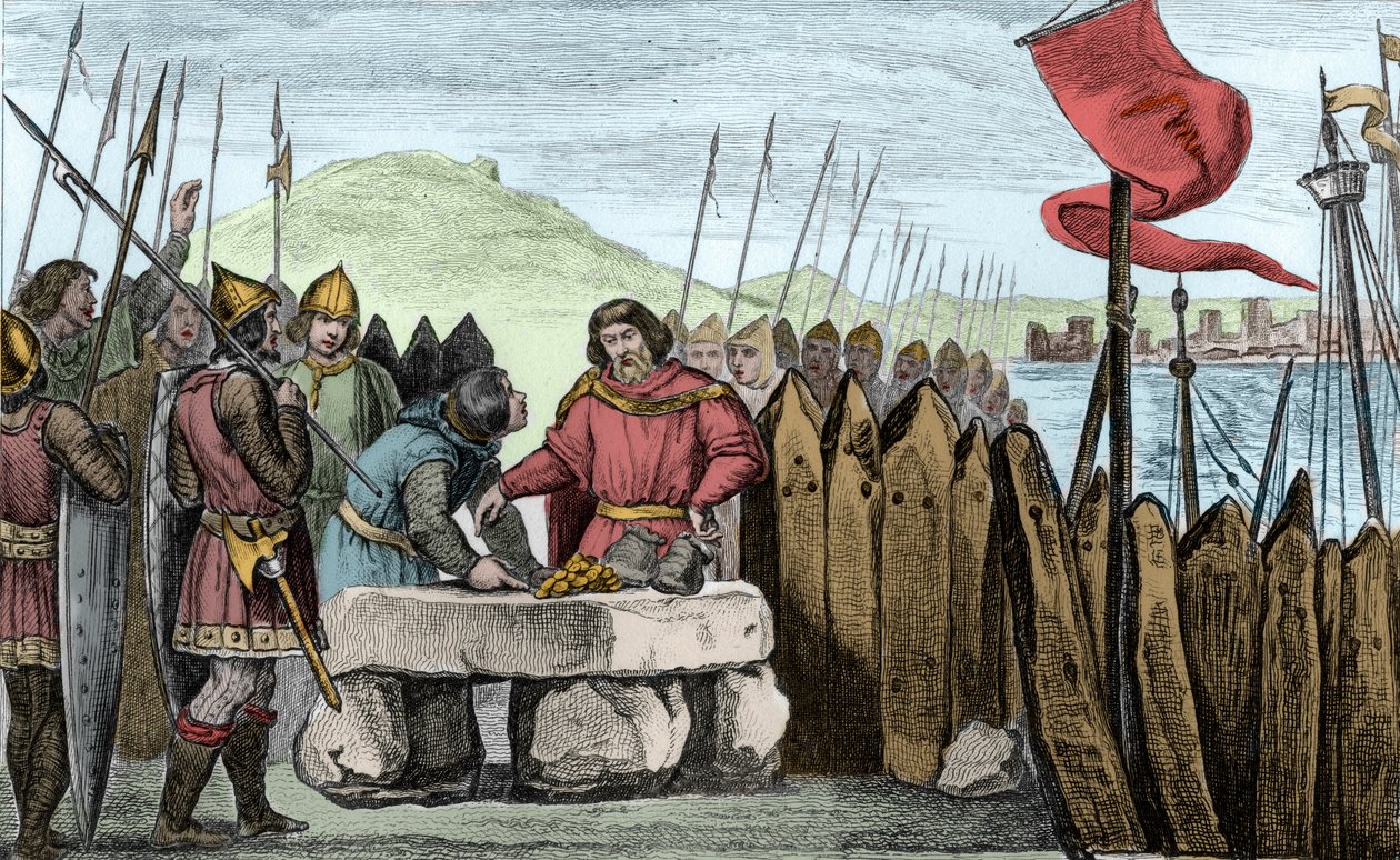 Carlos III o Gordo (839-88) paga aos invasores vikings em 886 - Carlos III 3 le Gros (839-888) Imperador do Oeste (881-887) e Regente da França (884-887) acampado sob as muralhas de Paris sem ousar lutar contra os normandos, preferindo comprar a sua aposen de Ambroise Tardieu