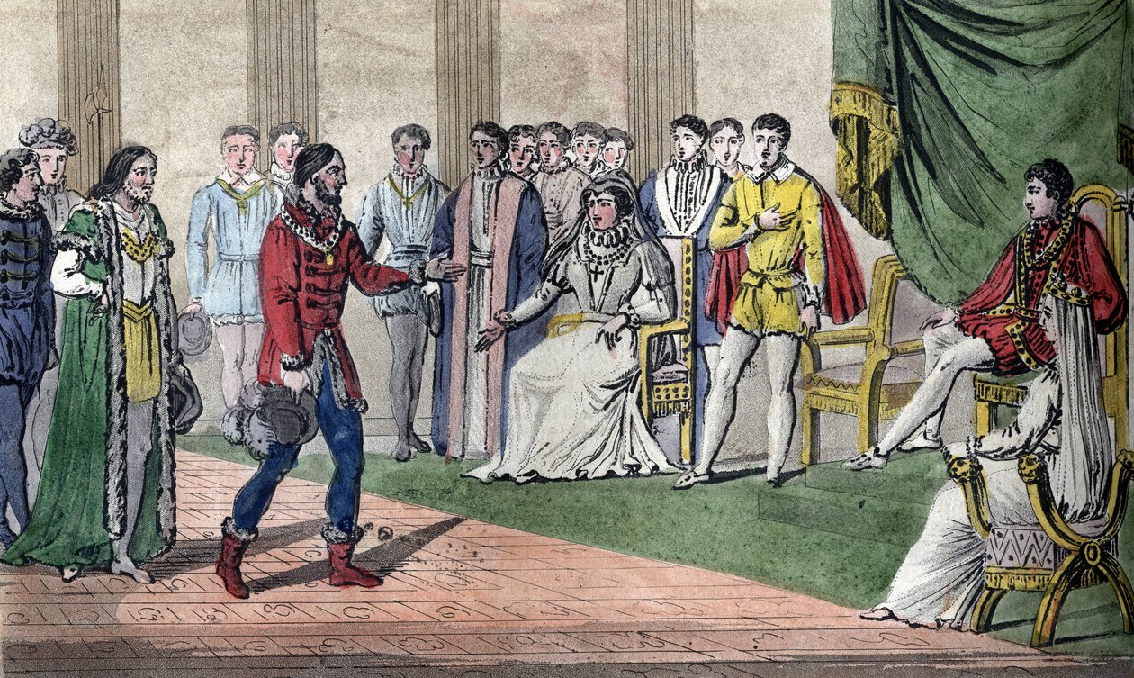Charles IX (1550-74) é informado pela Dieta que seu irmão Henri d