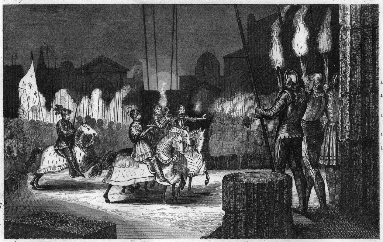 Carlos VIII entra em Roma em 1494 para ser declarado Imperador do Oriente - Carlos VIII (1470-1498) entrou em Roma em 31 de dezembro de 1494. Foi declarado Imperador do Oriente, antes de ir a Nápoles para aí fazer valer os seus direitos - Gravura de 1825 n de Ambroise Tardieu