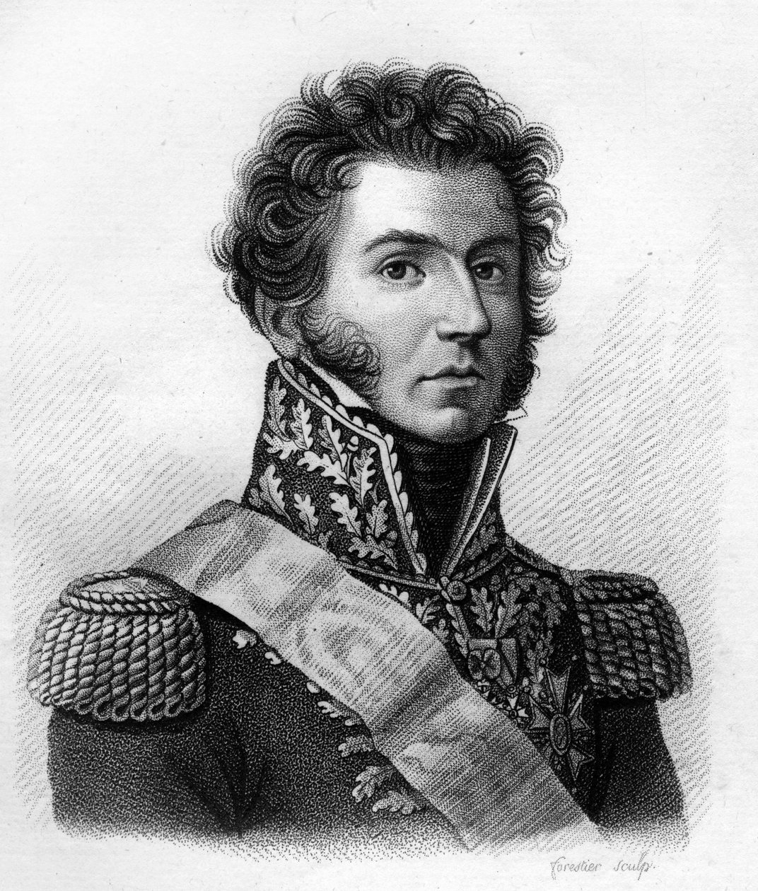 Gabriel Jean Joseph, Conde Molitor Maréchal da França (1770 a 1849) - em "Retratos dos generais franceses após as vitórias e conquistas dos franceses". Gravado por Ambroise Tardieu em 1818. Colecção Stella. de Ambroise Tardieu