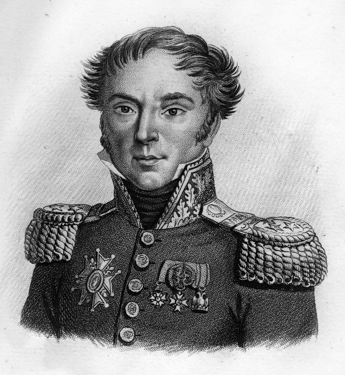 Jacques Laurent Gilly (1769-1829) - em "Retratos dos generais franceses após as vitórias e conquistas dos franceses". Gravado por Ambroise Tardieu em 1818. Coleção Stella. de Ambroise Tardieu