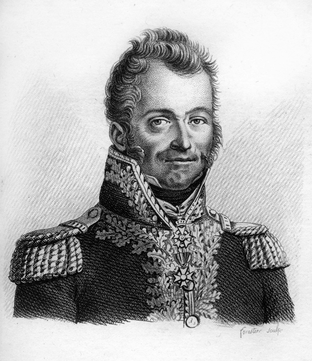 Jean François Rome, General de Brigade (1773-1826) - em "Portraits of French Generals following the victories and conquests of the French". Gravado por Ambroise Tardieu em 1818. Colecção Stella. de Ambroise Tardieu