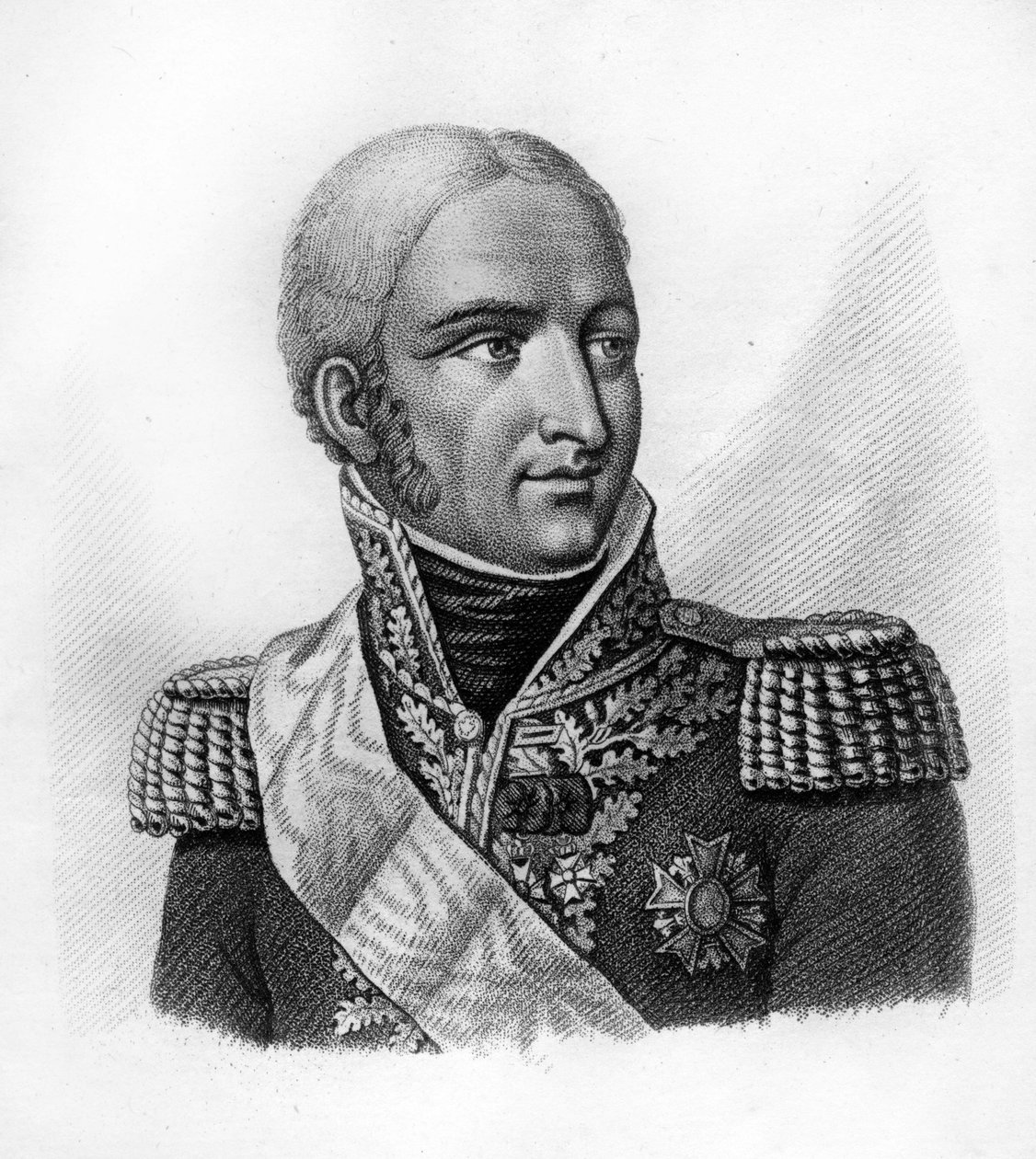Jean Joseph Paul Augustin Dessolles (ou Jean-Joseph Dessoles (1767-1828) - in Portraits des generaux francais en suite les victoires et conqutoires des Francais" - Grave by Ambroise Tardieu in 1818 - Colecção Stella de Ambroise Tardieu