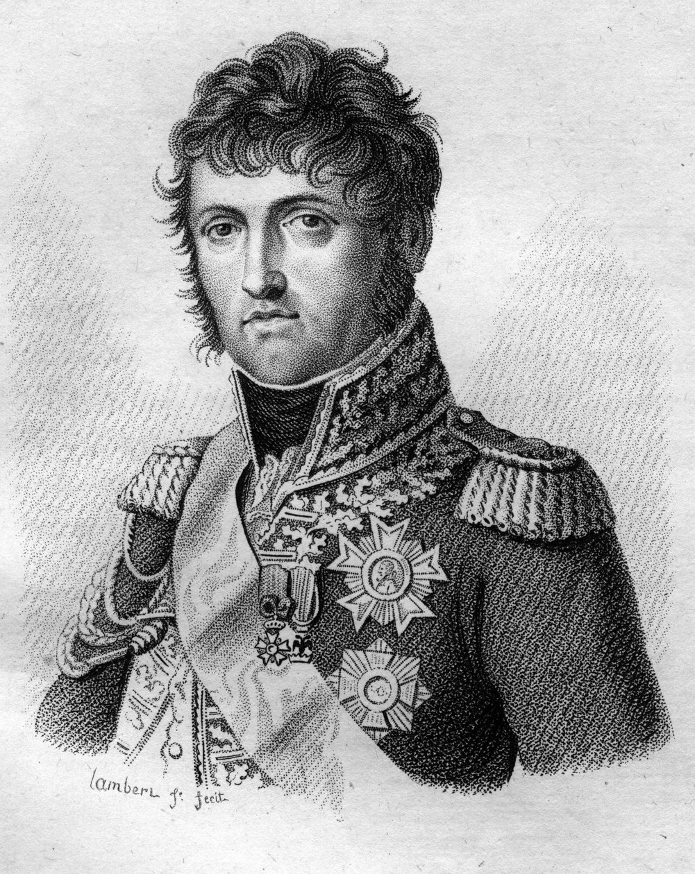 João de Deus Nicolas Soult, Duque da Dalmácia. General então Marechal da França (1769 - 1851) em "Portraits of French Generals following the victories and conquests of the French" Gravado por Ambroise Tardieu em 1818. Colecção Stella. de Ambroise Tardieu