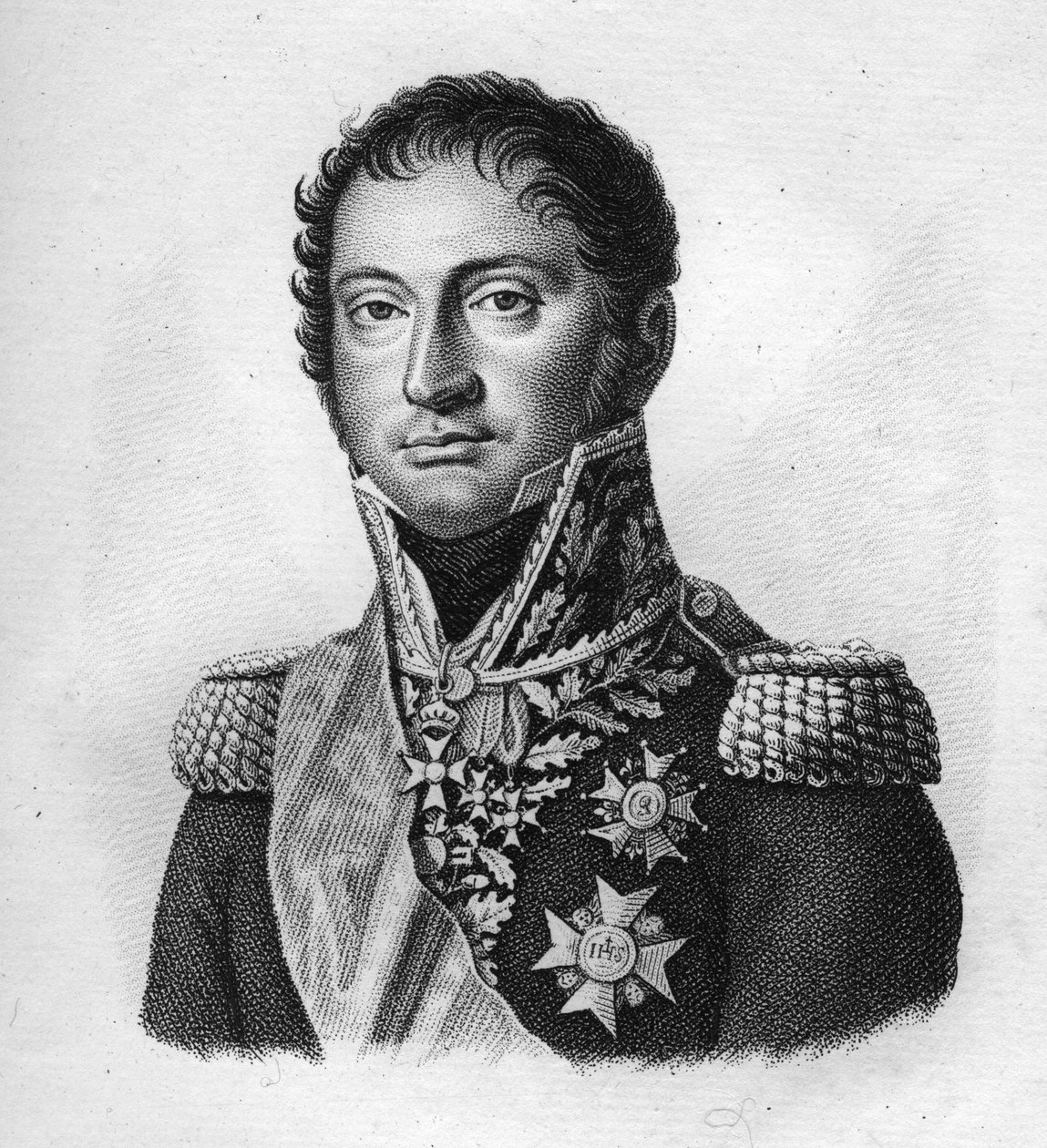 Marechal Reille. Honoré Charles, Conde Reille Maréchal da França (1775 a 1860).in" Retratos dos generais franceses após as vitórias e conquistas dos franceses". Gravado por Ambroise Tardieu em 1818. Coleção Stella. de Ambroise Tardieu