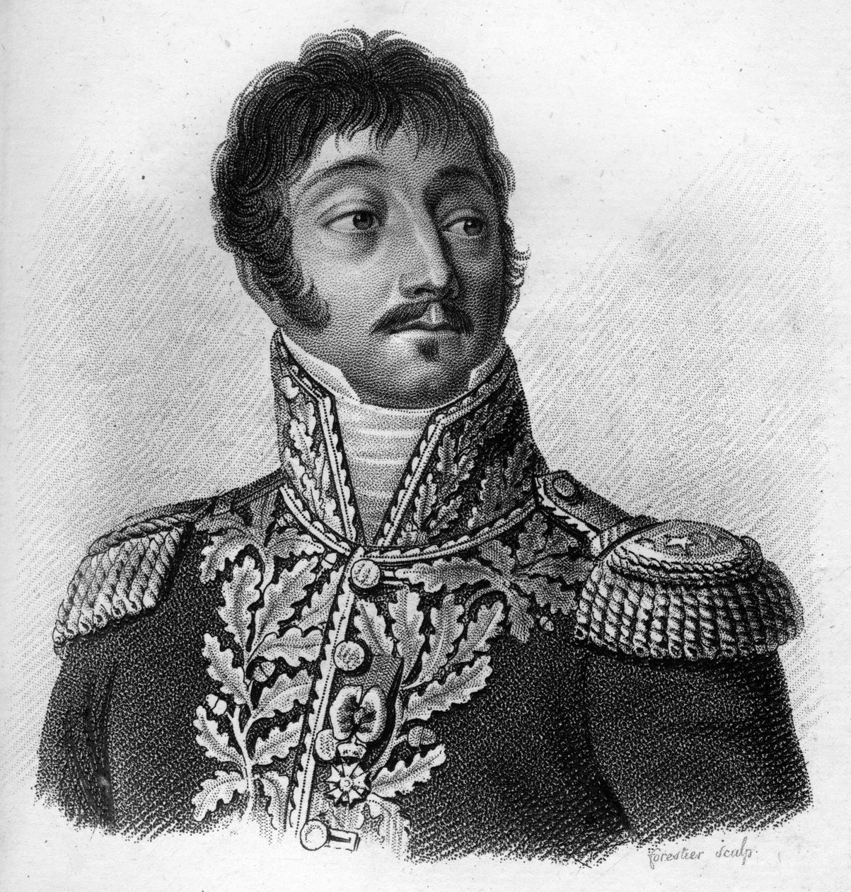 Michel, Sylvestre Brayer (1769-1840) - em" Retratos dos generais franceses após as vitórias e conquistas dos franceses". Gravado por Ambroise Tardieu em 1818. Coleção Stella. de Ambroise Tardieu