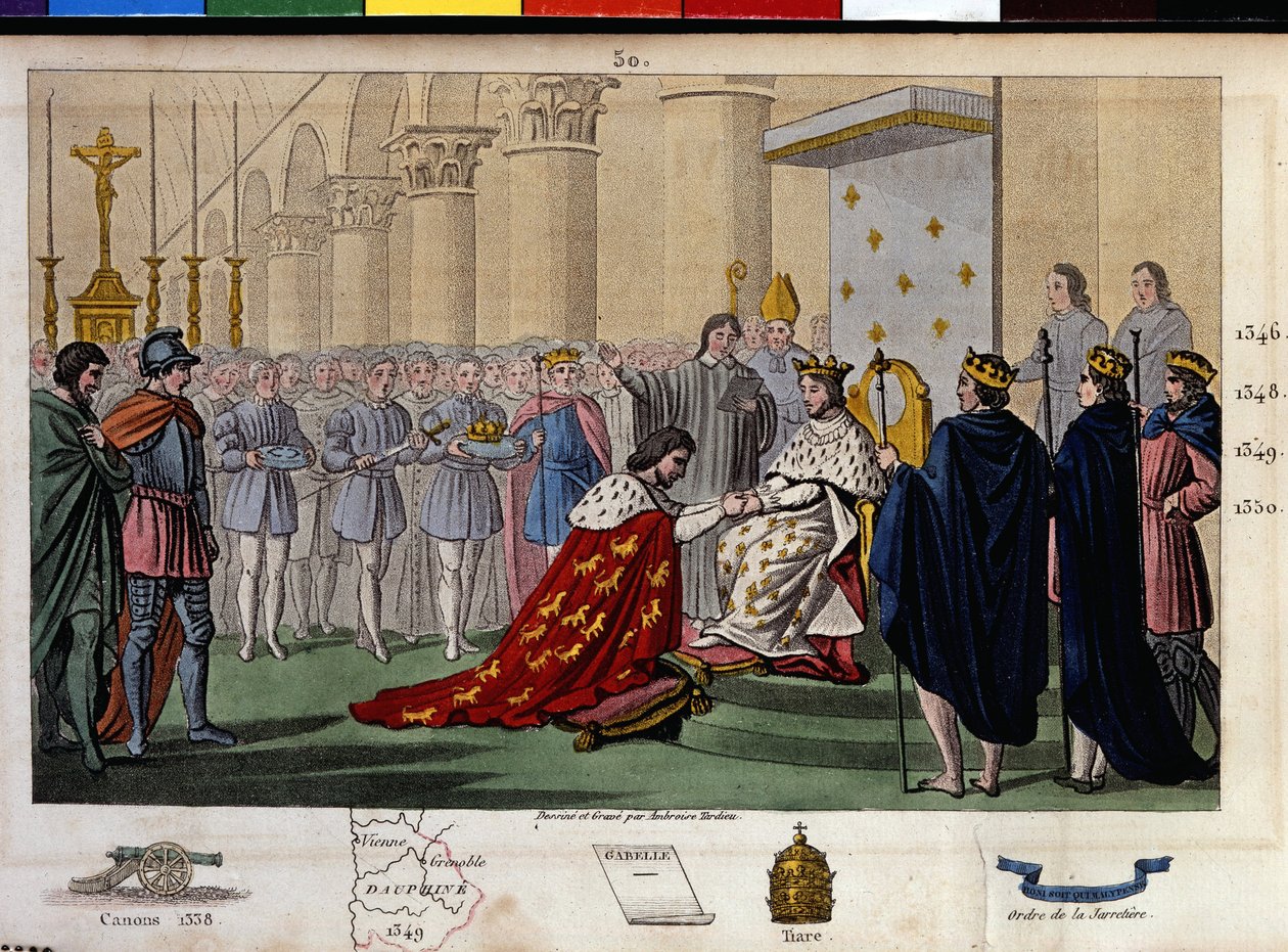 Filipe VI de Valois (1294-1350) foi reconhecido como Rei pelos Estados Unidos em 1328, que rejeitaram as pretensões de Eduardo III, Rei de Inglaterra, neto de Filipe o Bel e Philippe d