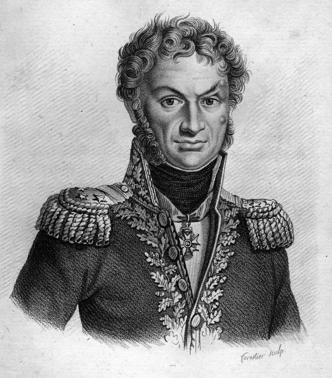 Pierre Cambronne (1770-1842), general francês - em "Retratos de generais franceses que acompanharam as vitórias e conquistas dos franceses". Gravado por Ambroise Tardieu em 1818. Colecção Stella. de Ambroise Tardieu