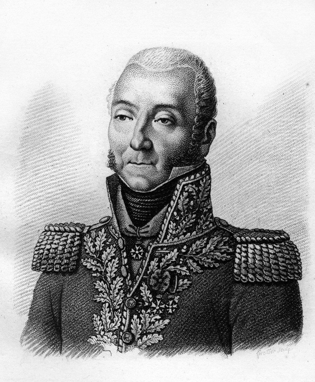 Retrato do General Jérôme Soules 1760-183 - em "Retratos dos generais franceses após as vitórias e conquistas dos franceses". Gravado por Ambroise Tardieu em 1818. Colecção Stella. de Ambroise Tardieu