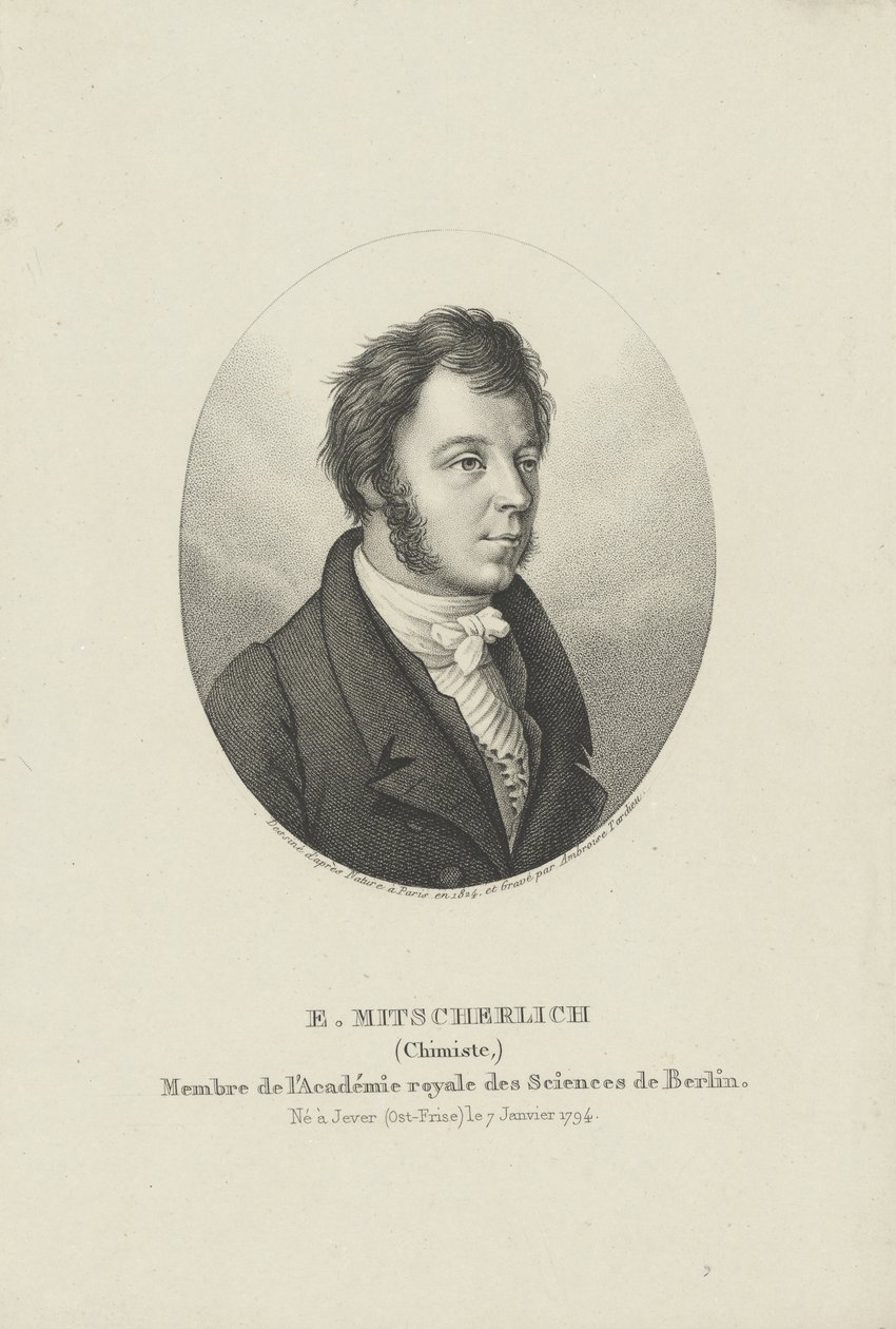Retrato de Eilhard Mitscherlich 1794-1863, c. 1830-1840. de Ambroise Tardieu