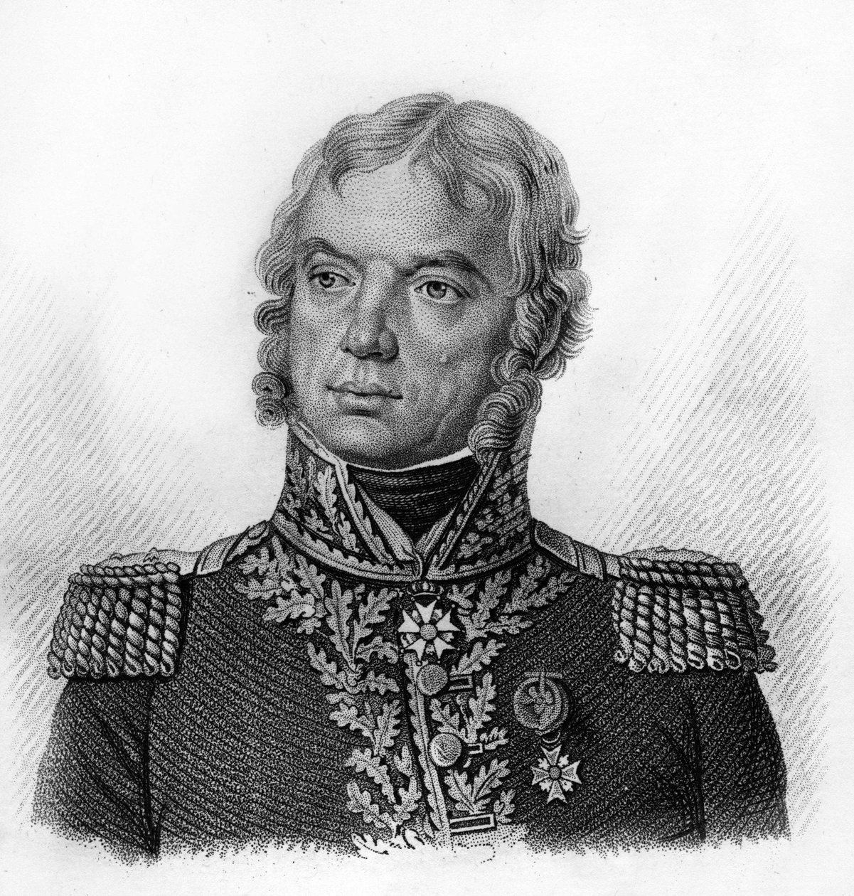 Retrato de François Etienne Damas, general francês (1764-1828) - em "Portraits des generaux francais en suite les victoires et conquetes des Francais". Gravado por Ambroise Tardieu em 1818. Colecção Stella. de Ambroise Tardieu