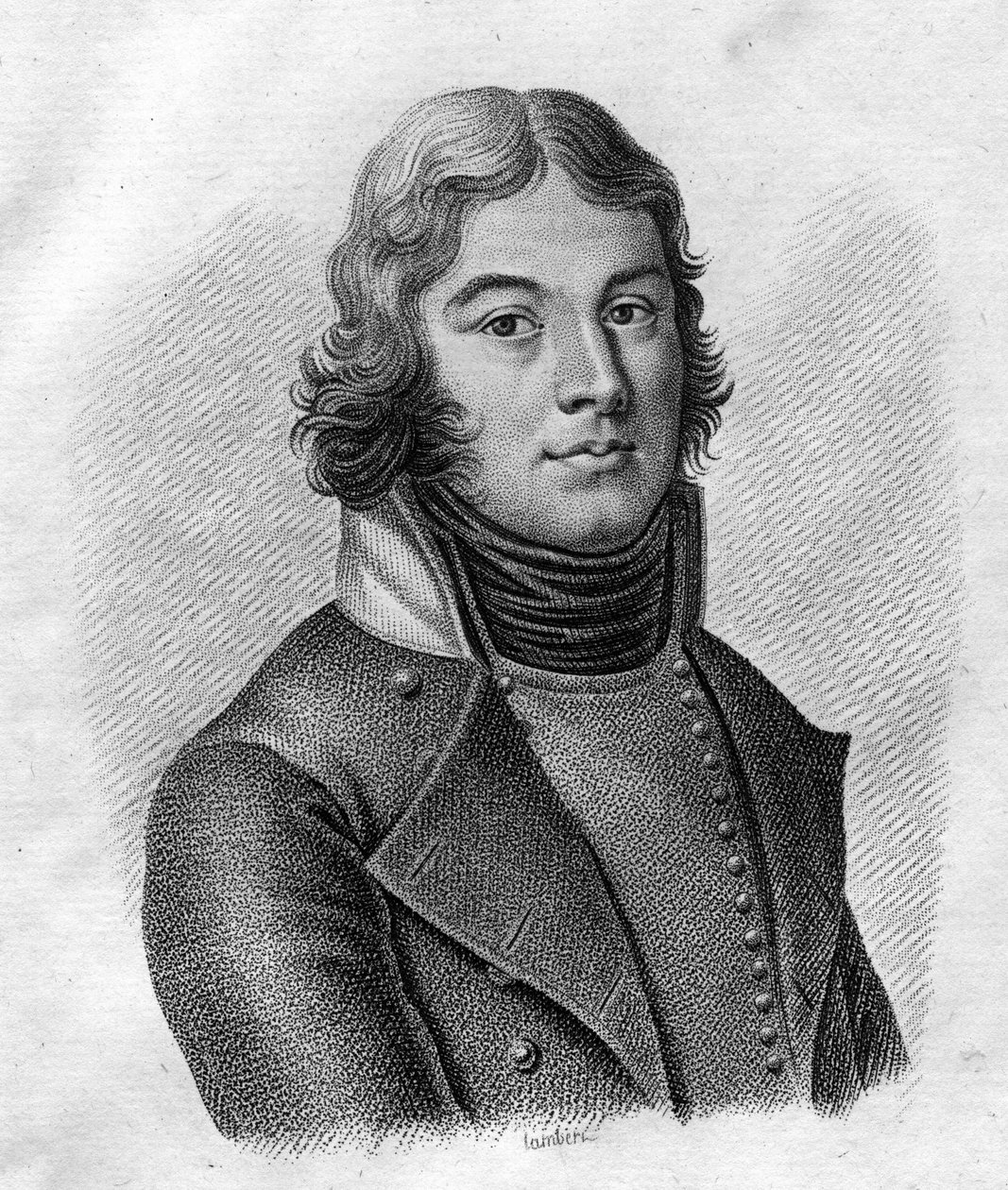 Retrato do General Lazare Louis Hoche (1768-1797) - em "Retratos dos generais franceses após as vitórias e conquistas dos franceses". Gravado por Ambroise Tardieu em 1818. Coleção Stella. de Ambroise Tardieu